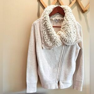 THE GAP Cowl Neck Zip Up Cardigan